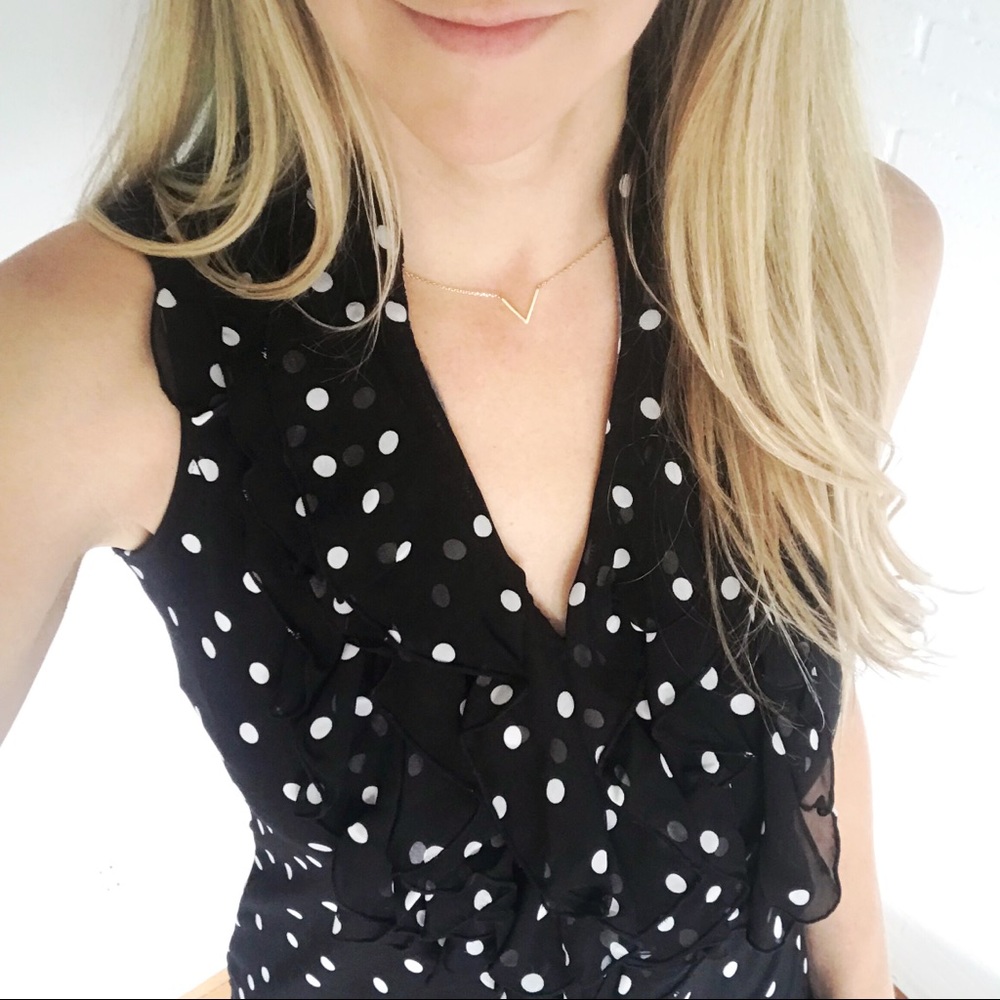 White House Black Market Polka Dot Dress Size XS